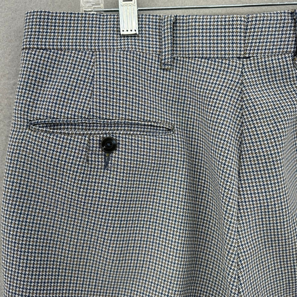 VTG Talon Houndstooth Dress Pants Checkered Trousers 35x30 1950s EclecticGrandpa - Picture 4 of 10